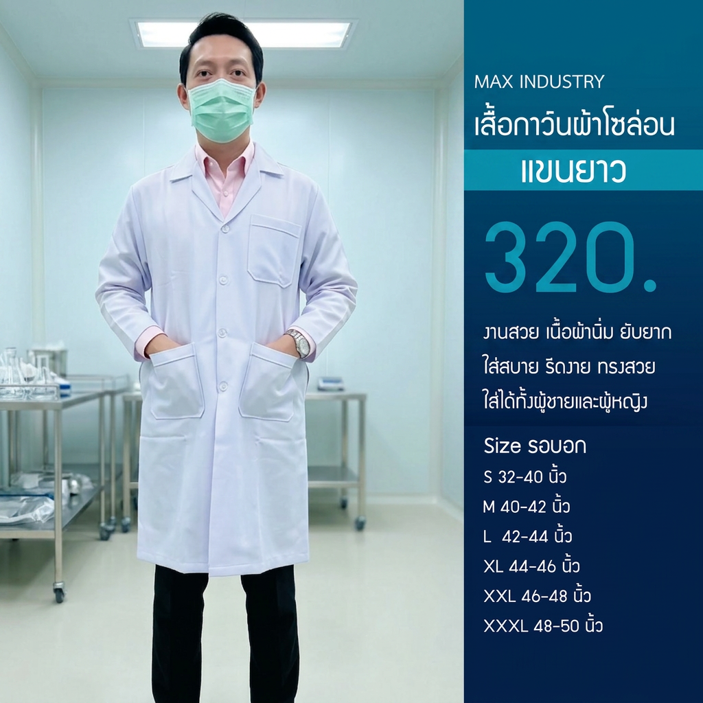 เสื้อกาวน์แขนยาว
